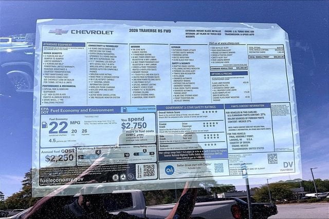 2026 Chevrolet Traverse RS