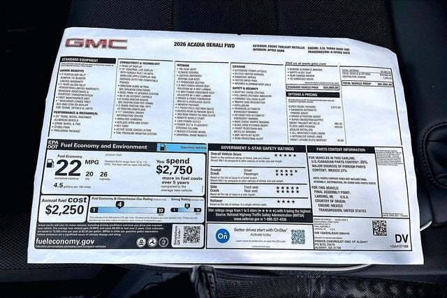 2026 GMC Acadia Denali